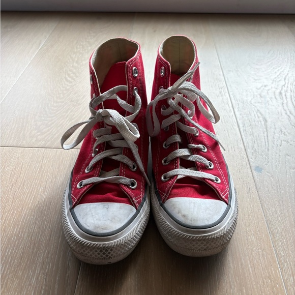 Red Converse Hightops - Picture 4 of 5